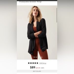 Athleta Pranayama Restore Wrap BEST SELLER size Medium